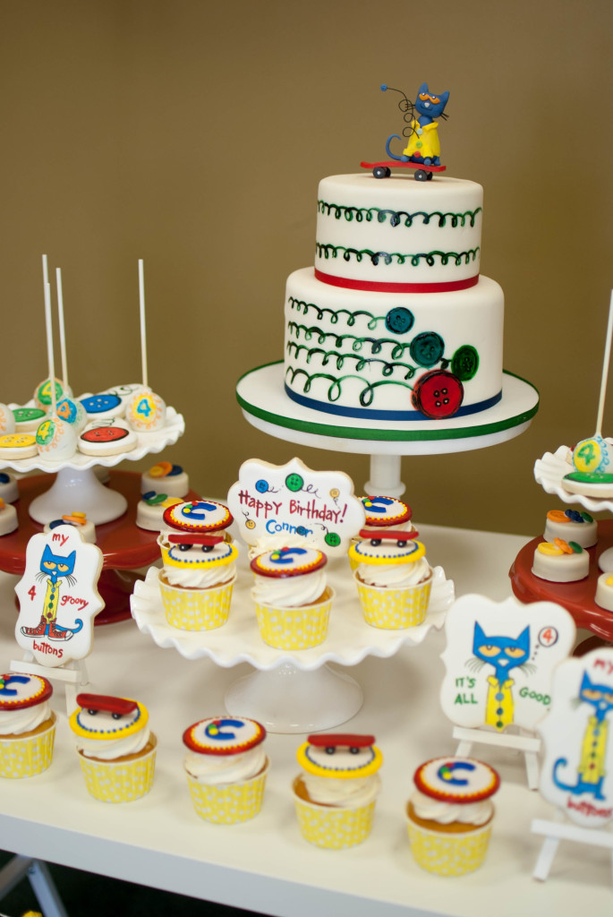 Pete the Cat and his four groovy buttons birthday party