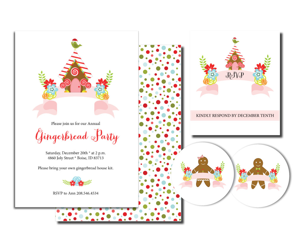 Gingerbread Invitation Suite